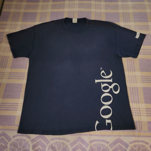 Vintage Google Mini T Shirt Developers Size XL Logo Spell out Rare Packages Y2k